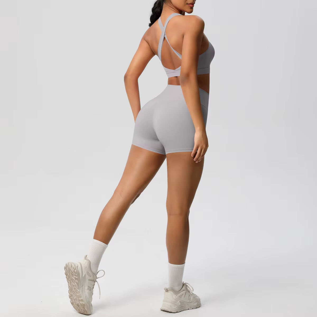 HeartFlex™ 3-Piece Imported Activewear Set (Jacket + Bra + Shorts)