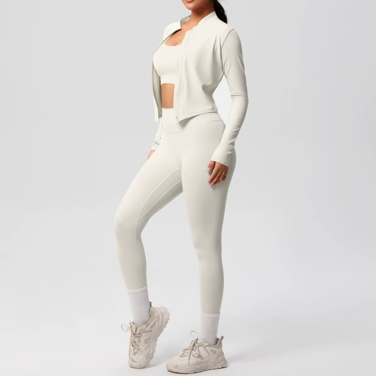 PowerFlex™ 3-Piece Imported Activewear Set (Jacket + Bra + Leggings)