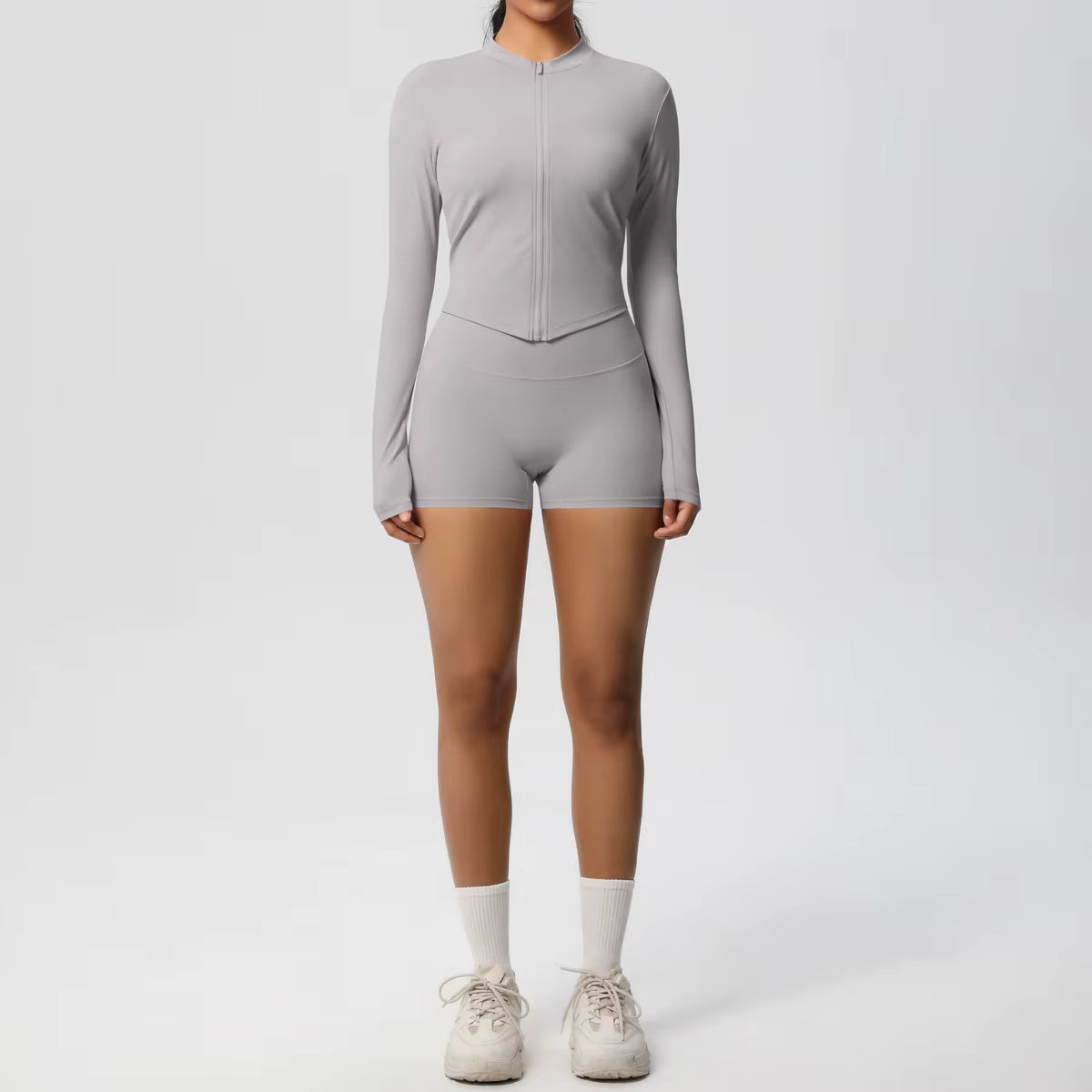 HeartFlex™ 3-Piece Imported Activewear Set (Jacket + Bra + Shorts)