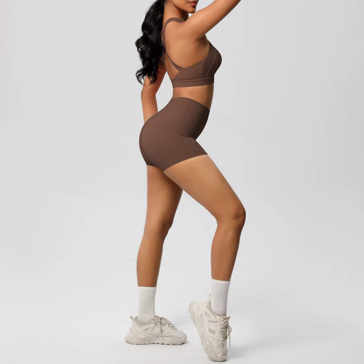 HeartFlex™ 3-Piece Imported Activewear Set (Jacket + Bra + Shorts)