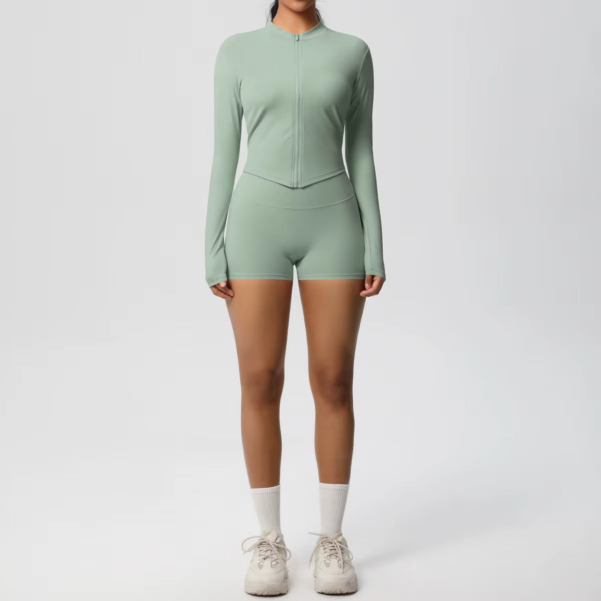 HeartFlex™ 3-Piece Imported Activewear Set (Jacket + Bra + Shorts)